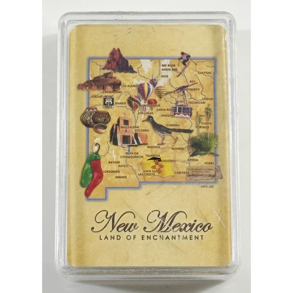 Polar Playing Cards Tan New Mexico Land of Enchantment Map Souvenir